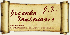 Jesenka Komlenović vizit kartica